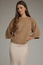 Sweater Top w Three-Quarter Sleeves