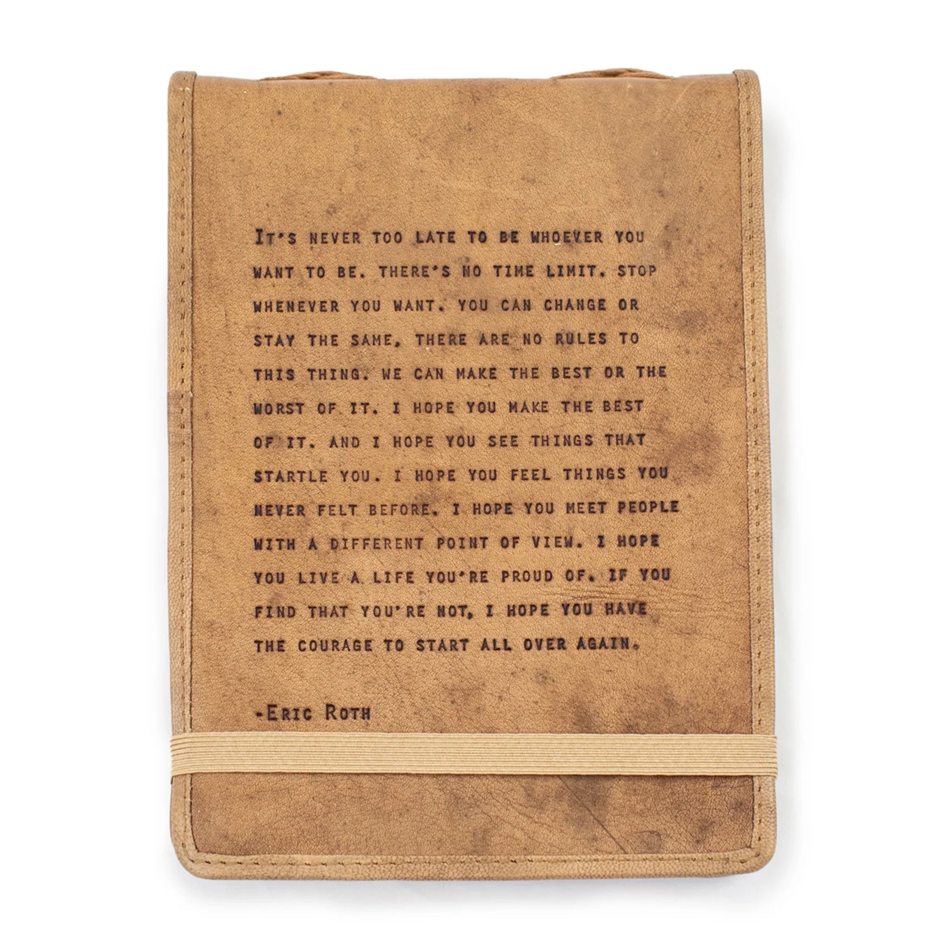 Large Eric Roth Leather Journal 7"x9.75"- Maple