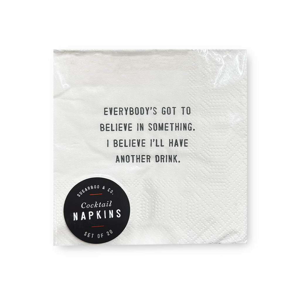 Believe In Something Cocktail Napkins
