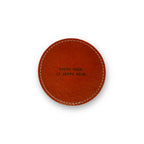 Happy Hour Leather Coaster in Auburn - Set of 4