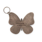 Everything is possible Leather Butterfly Keychain 3"x3"