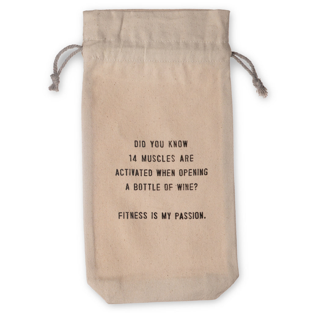 Fitness Is My Passion Wine Bag