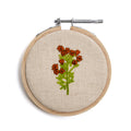 Small Floral Embroidery Hoop Collection - Orange Flowers- 4” Diameter