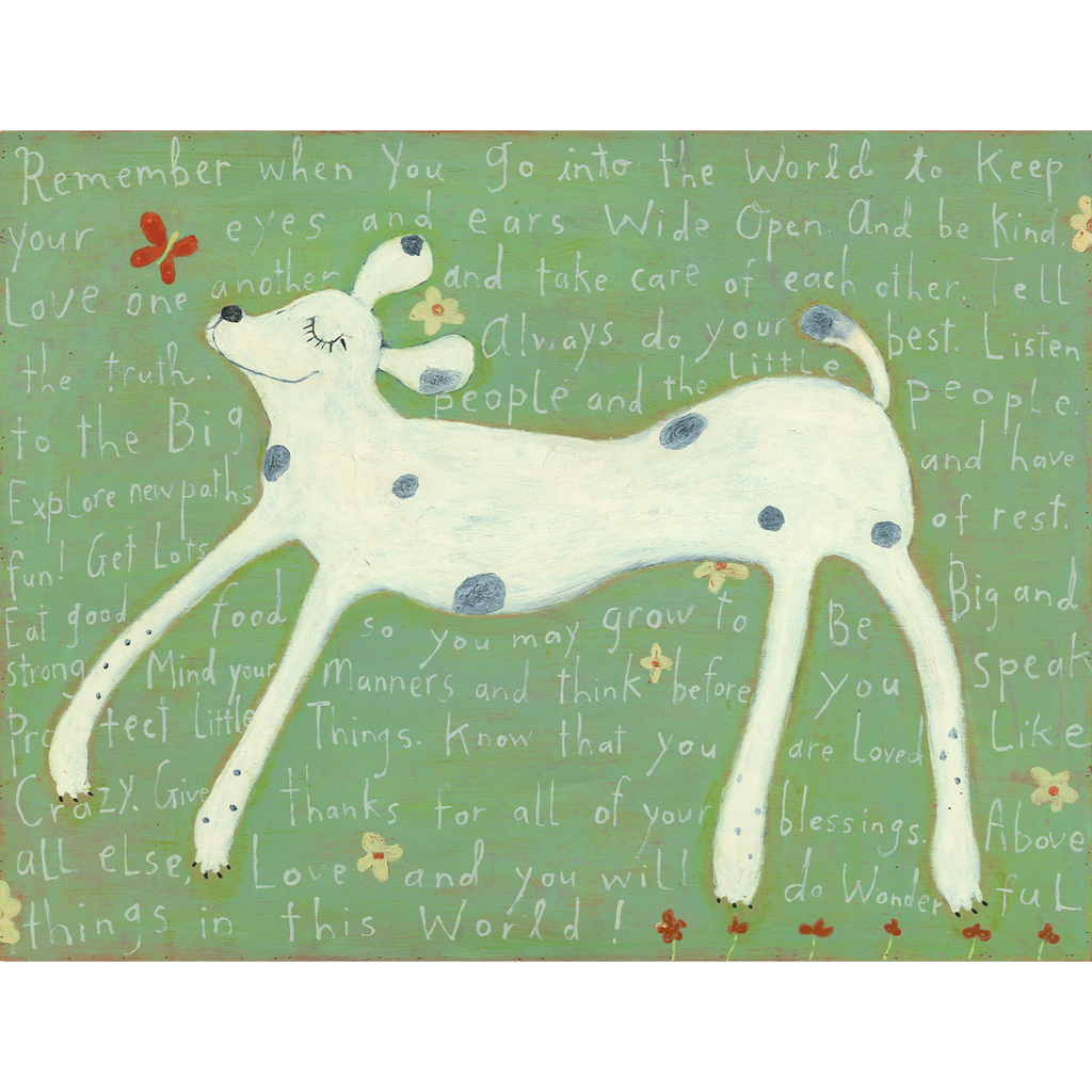 Girl Dog Art Print