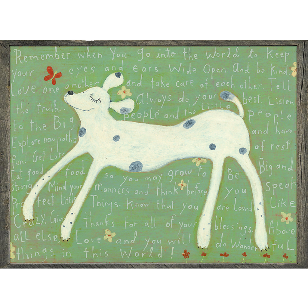 Girl Dog Art Print