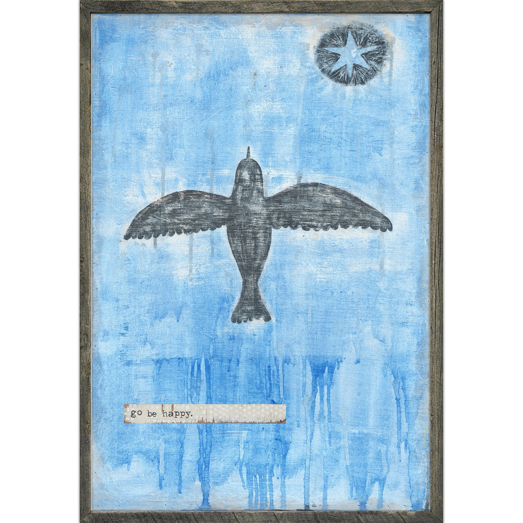 Go Be Happy Art Print