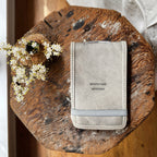 Gratitude Mini Signature Leather Journal - Stone