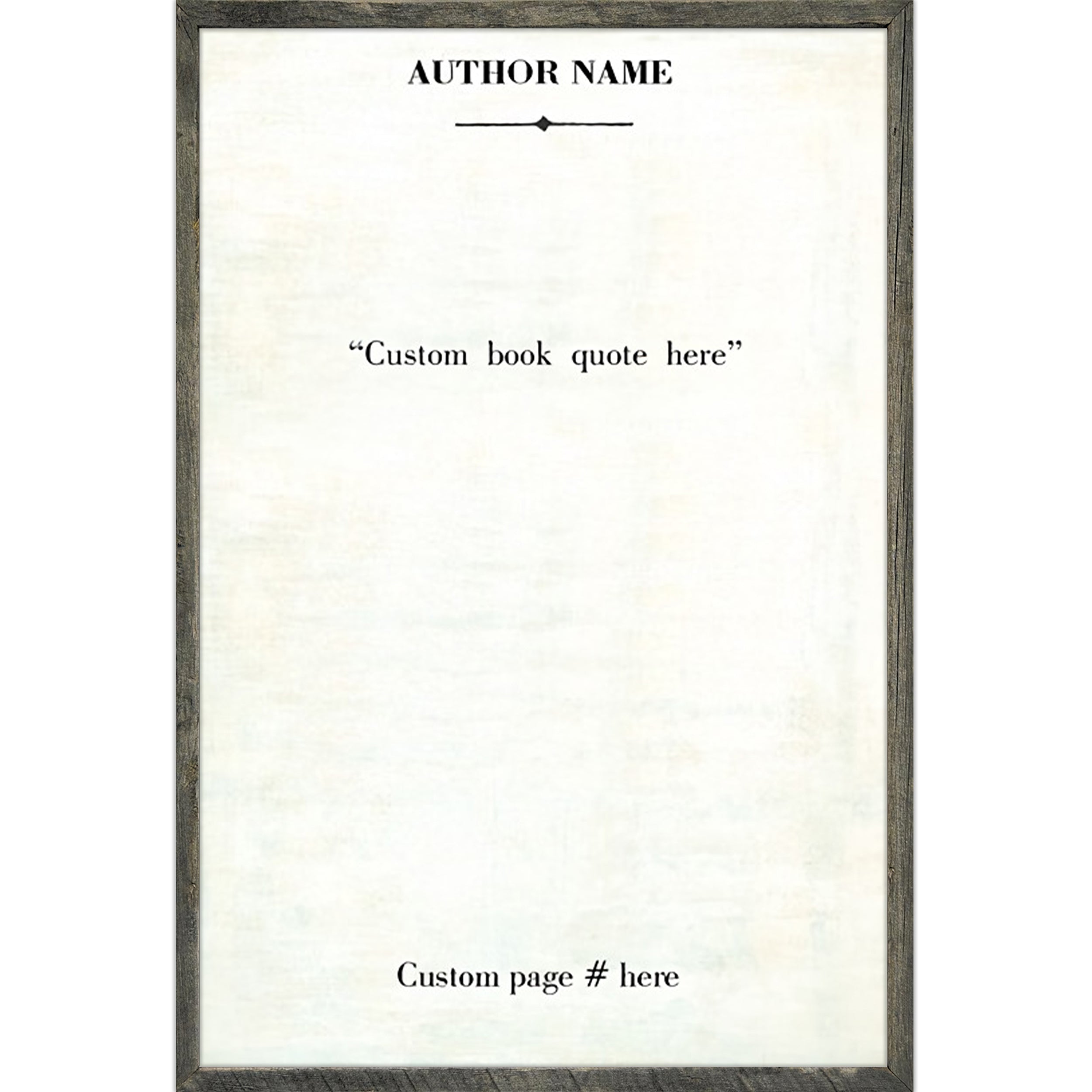 Book Collection Custom Art Print - Grey Wood
