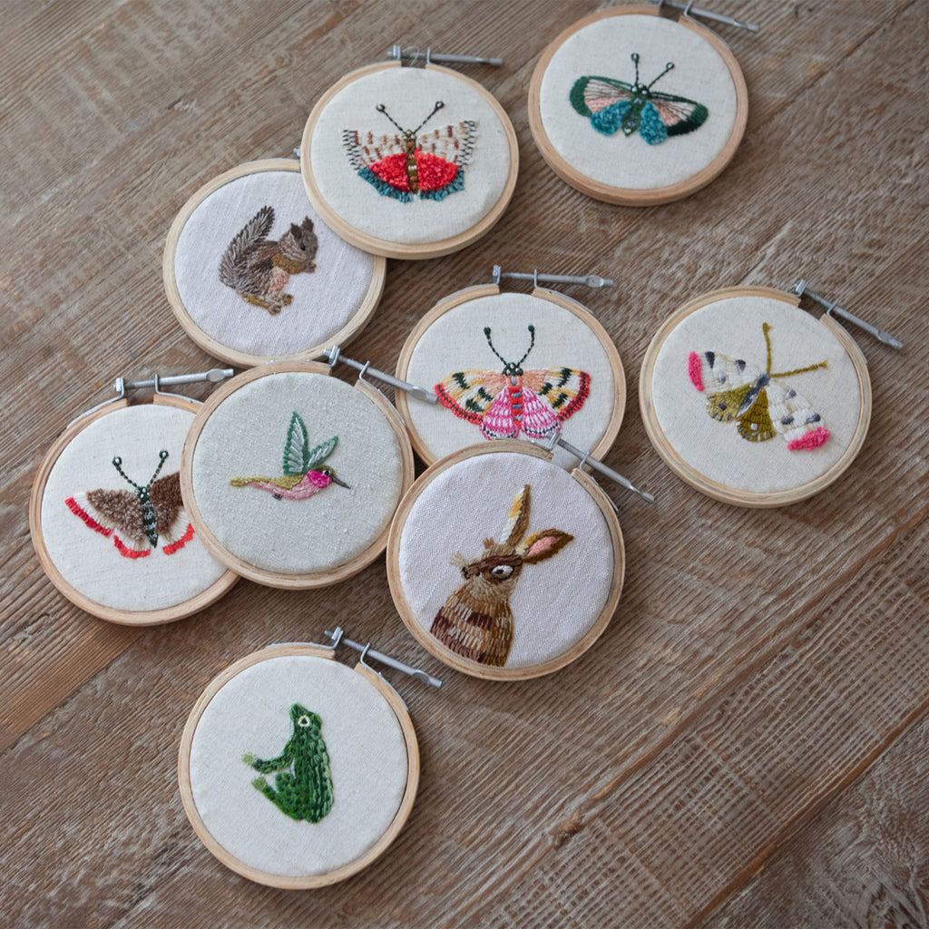 Hummingbird Small Embroidery Hoop Collection - 4"