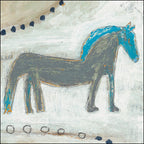Horse with Blue Mane Art Print