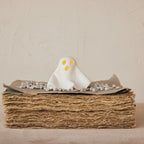 Stoneware Bisque Ghost with LED Light, White