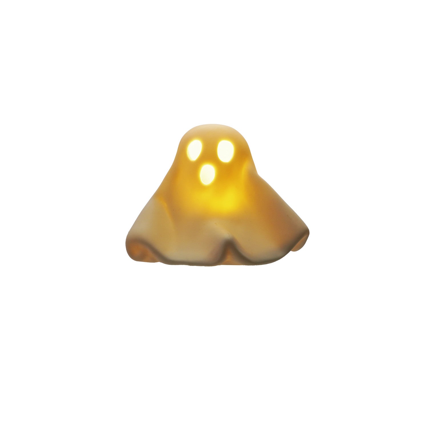 Stoneware Bisque Ghost with LED Light, White