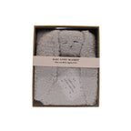 a white Bunny Baby Lovey Blanket in a box
