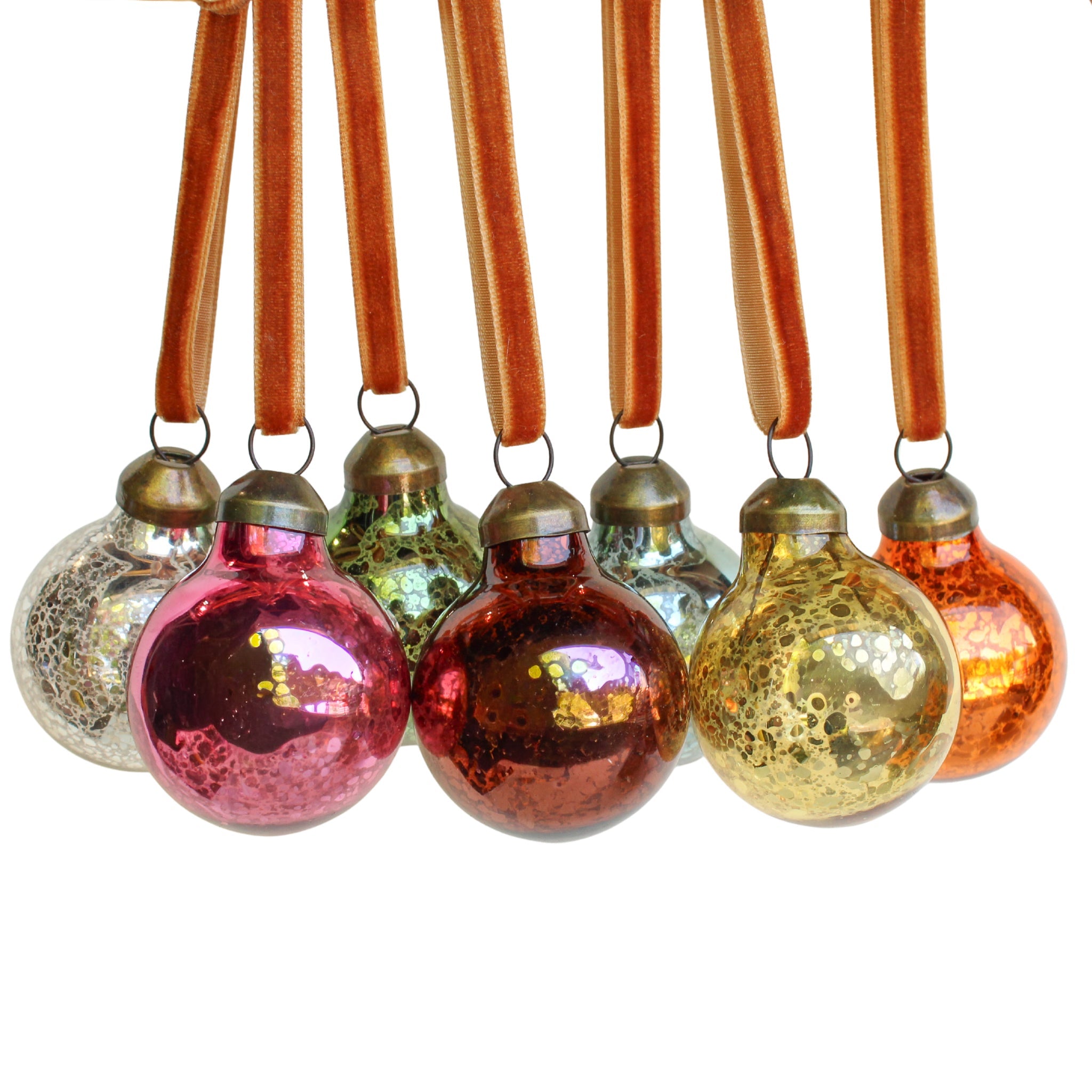 Mini Round Mercury Glass Ornament
