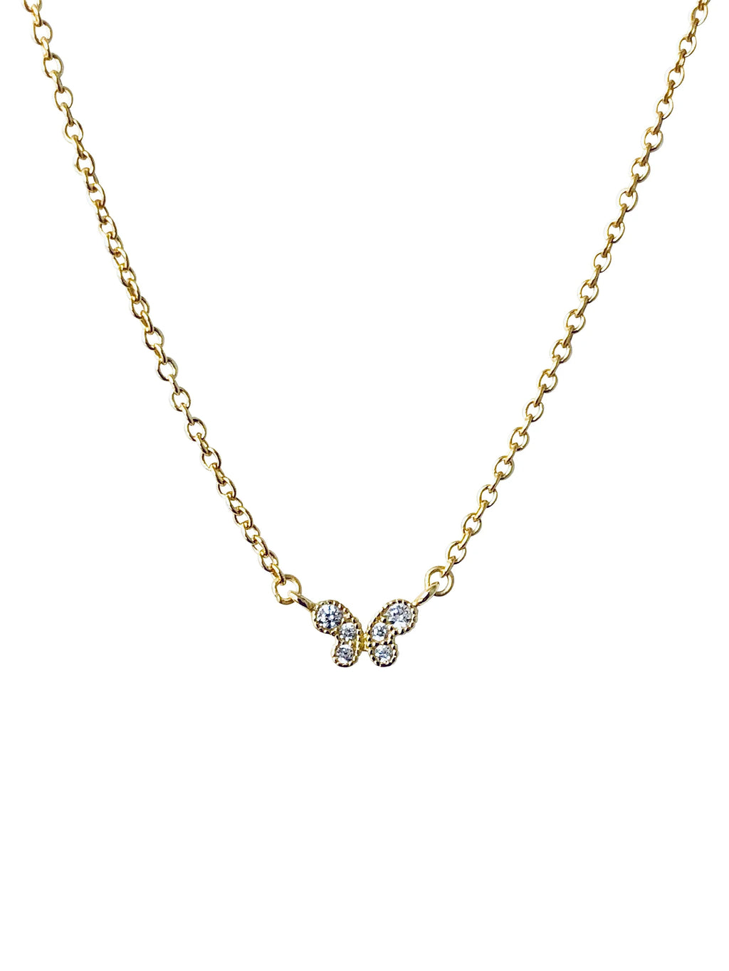 Gold Plated Baby  Butterfly Necklace