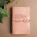 Jane Goodall Artisan Leather Journal - Blush