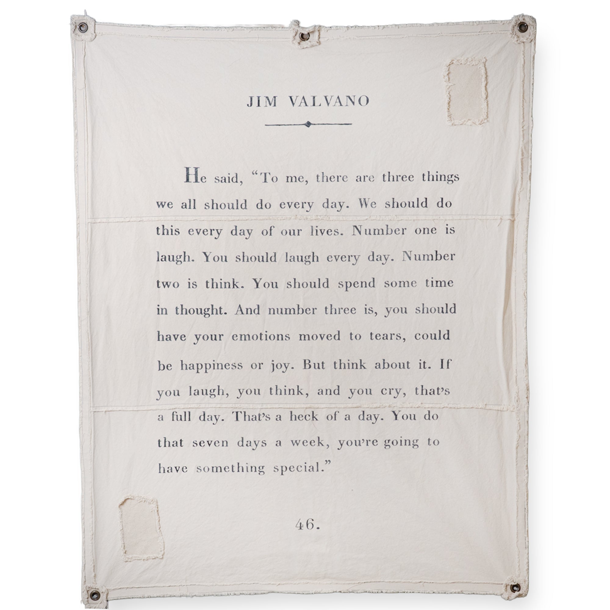 Canvas Wall Hanging - Jim Valvano - 46” x 57