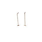 Gold Plated Black Stone Bar Threaders