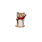 Calico Naughty Kitten With Green Present Ornament