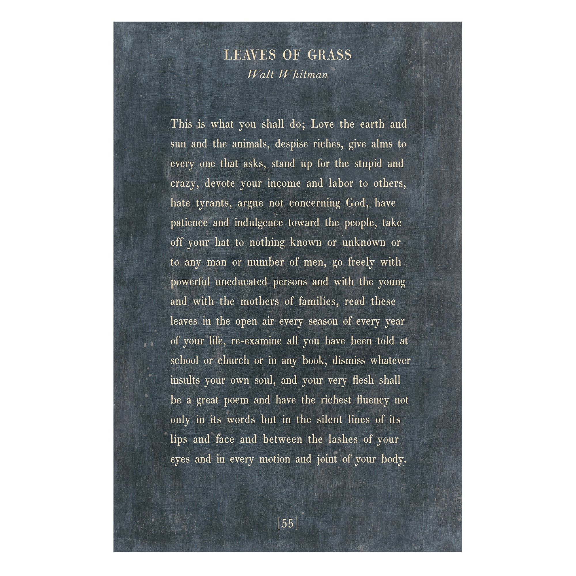 Leaves of Grass - Poetry Collection - Art Print