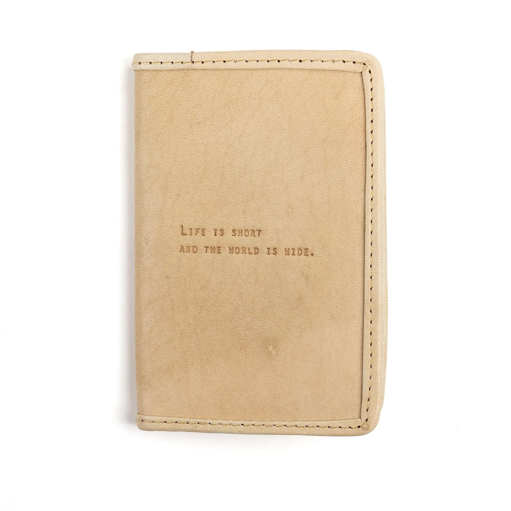 Life Is Short Passport Cover in Honey
