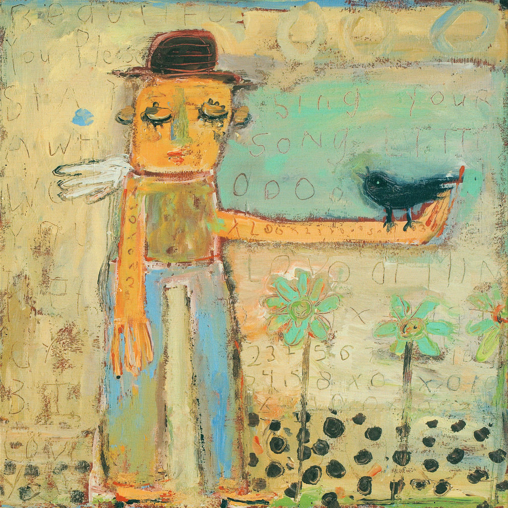 Man with Bird Art Print