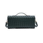 Ada Top Handle Woven East West Clutch Crossbody