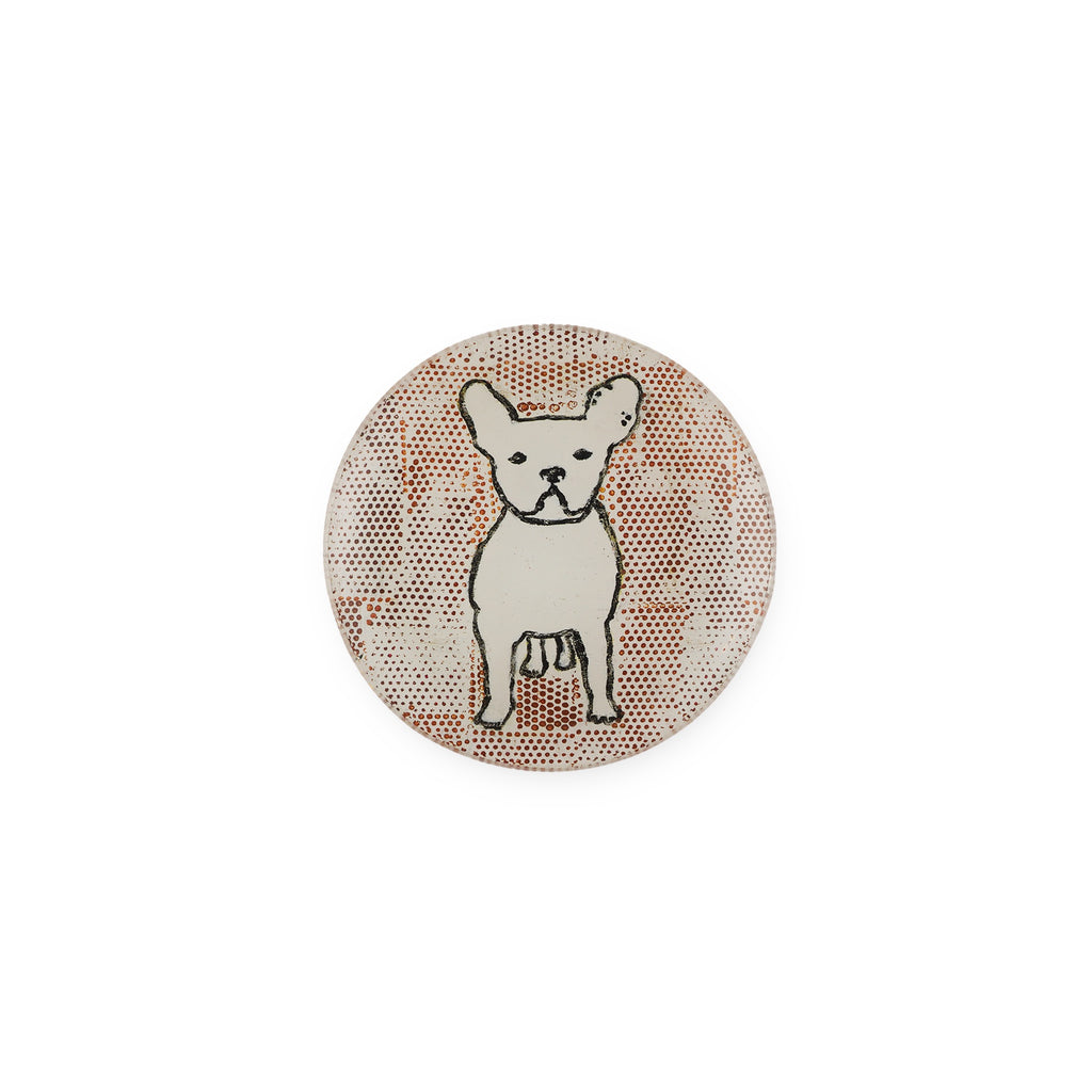Frenchie Mini Round Decoupage Plate - 4"