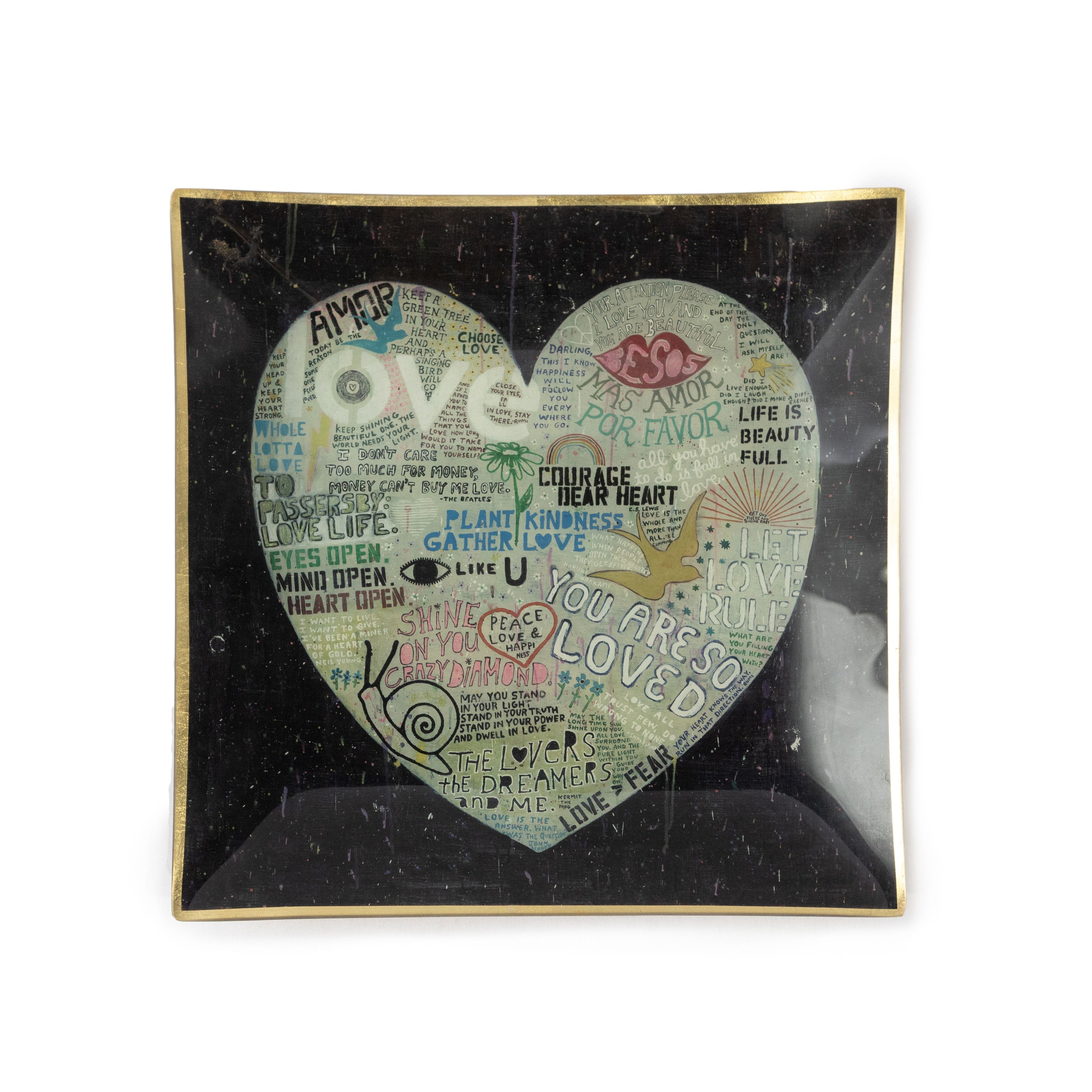 ***Choose Love Large Square Decoupage Plate