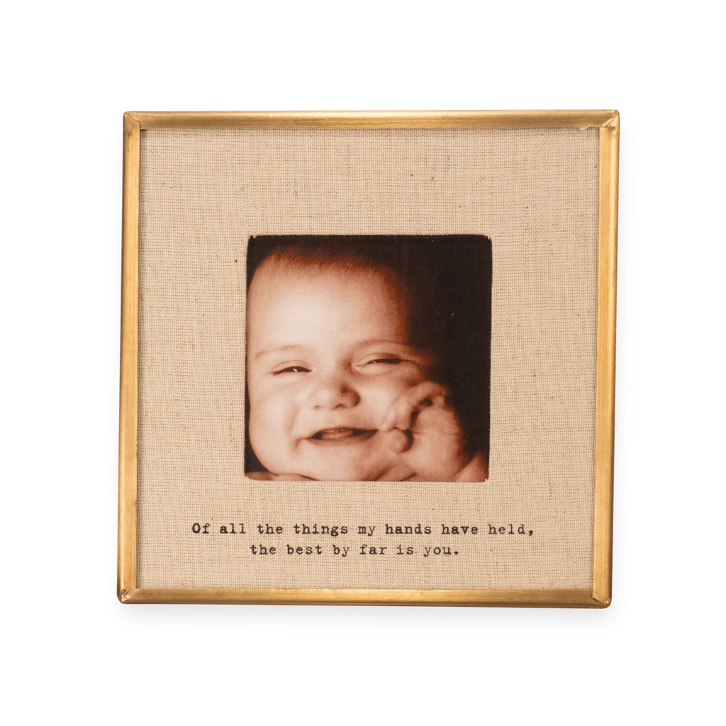 Of All The Things Brass Linen Frame