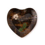 A Flower For The One I Love Heart Decoupage Plate