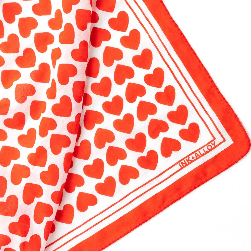 Olivia Heart Print Scarf