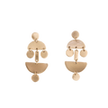 [DEV TEST] Brass Geometric Half Circle dangle Earrings