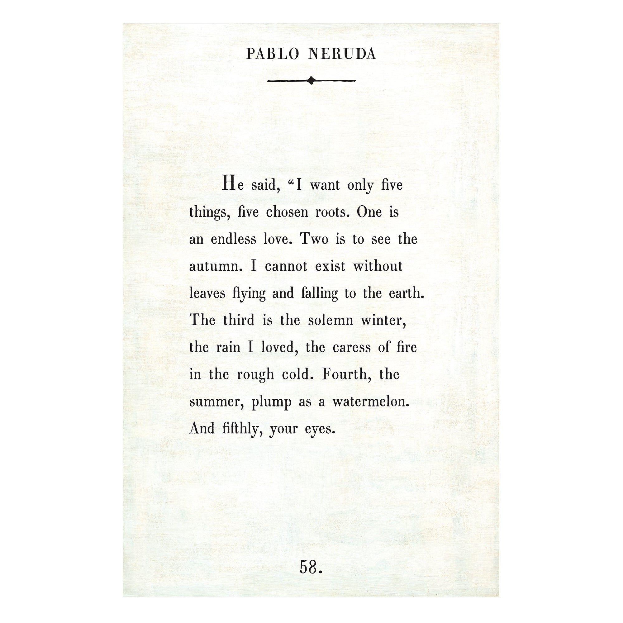Pablo Neruda Art Print - Book Collection