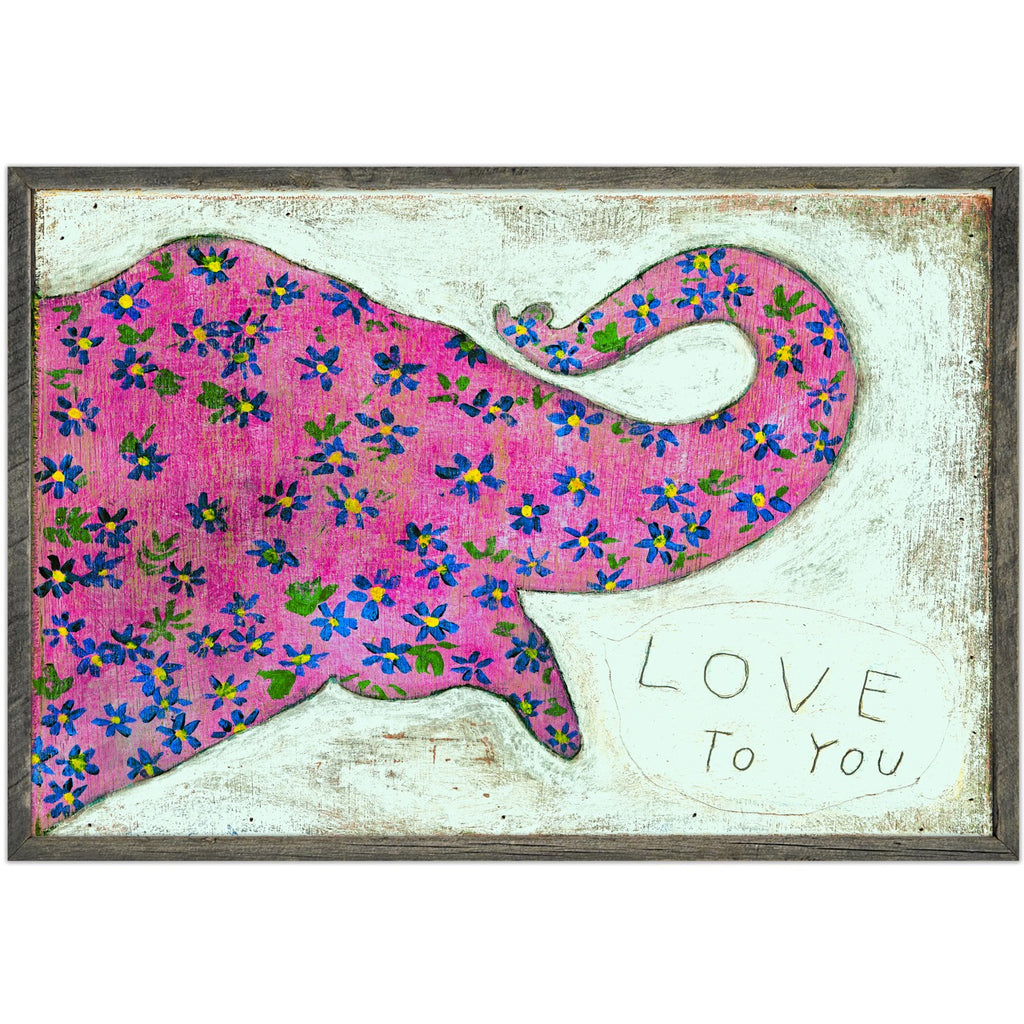 Pink Elephant Art Print