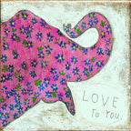 Pink Elephant Art Print