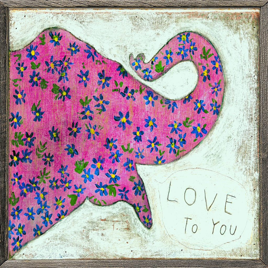 Pink Elephant Art Print