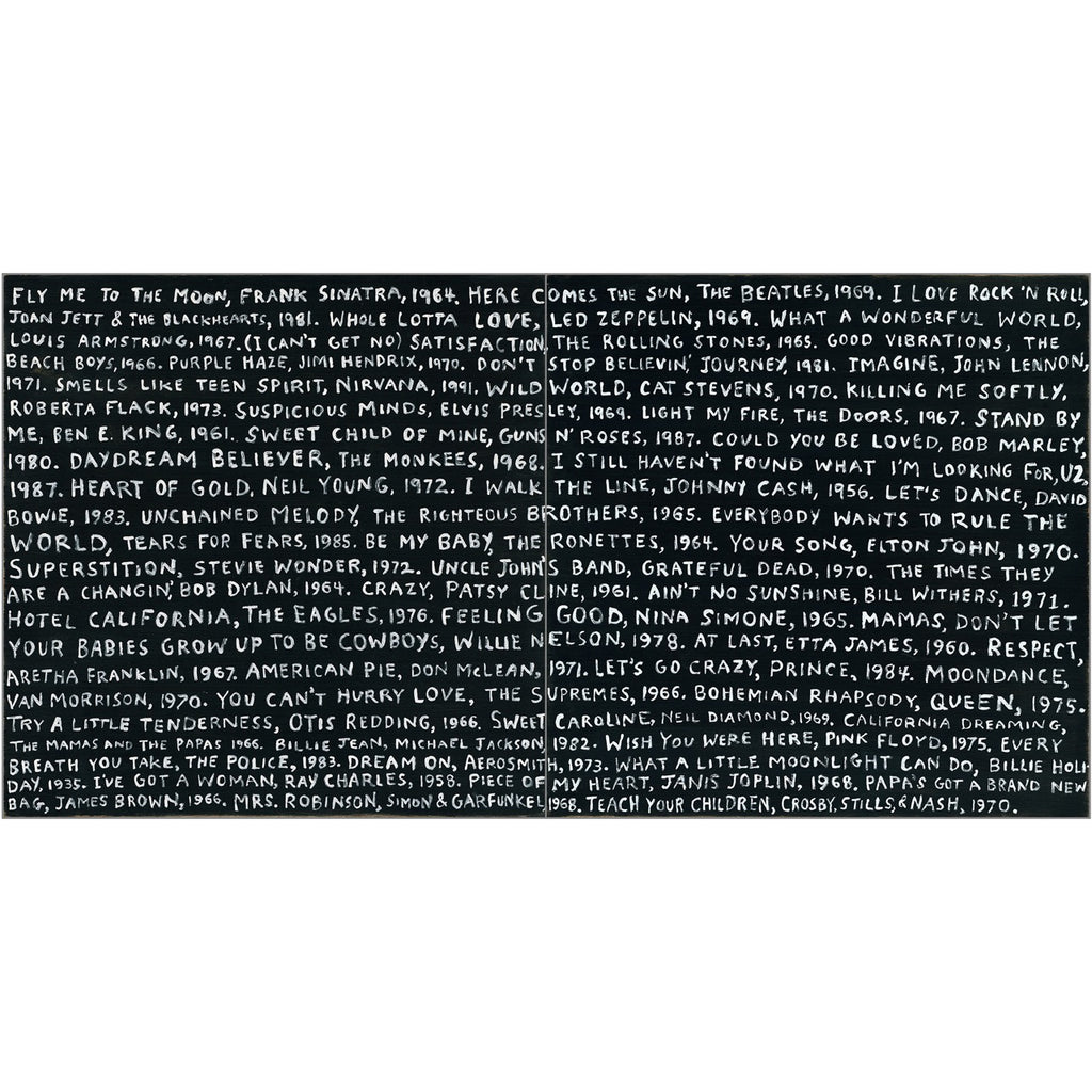 Playlist Art Print in Black - Custom