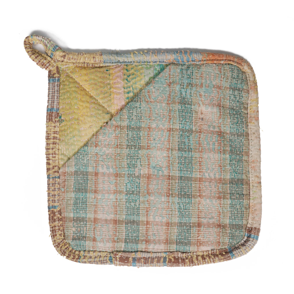 Kantha Stitched Potholder