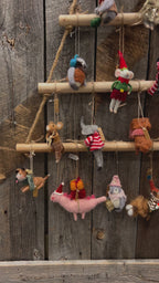 Hanging Wood & Jute Tree Display