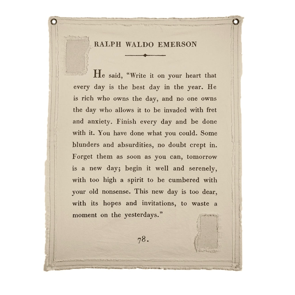 Canvas Wall Hanging - Ralph Waldo Emerson - 31.5" x 40"