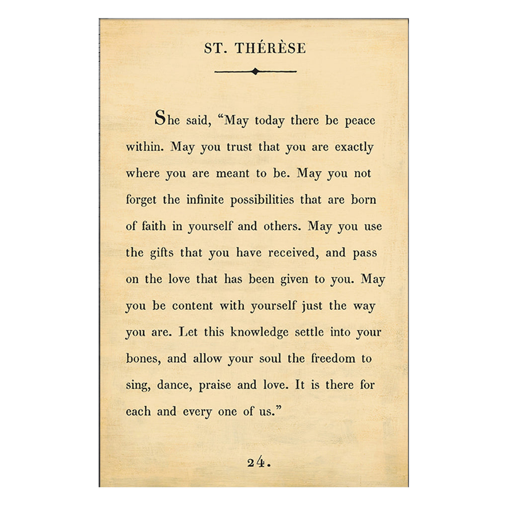 St Therese Art Print - Book Collection