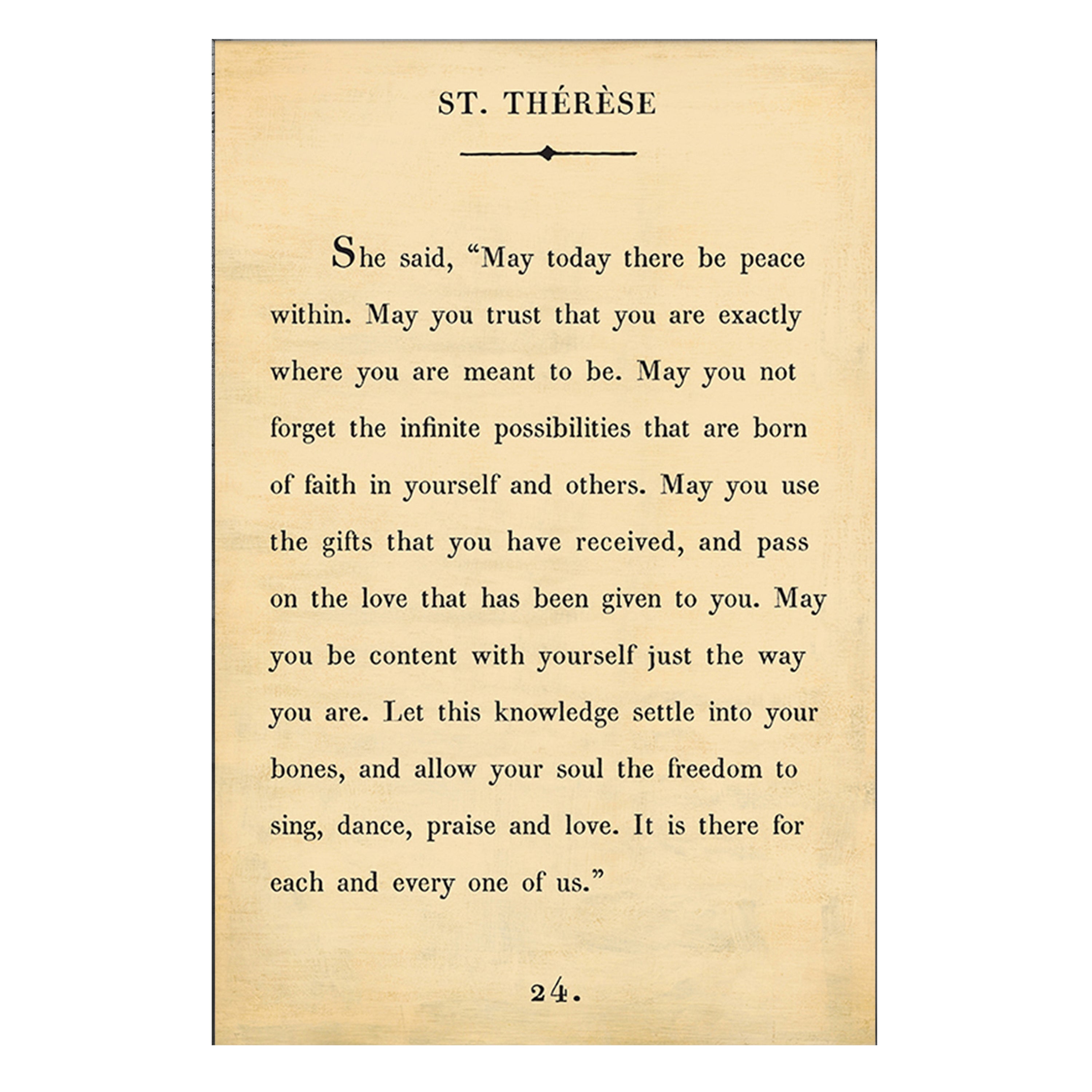 St. Therese - Book Collection - Art Print