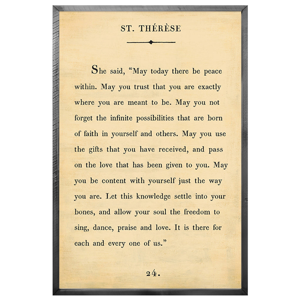 St Therese Art Print - Book Collection