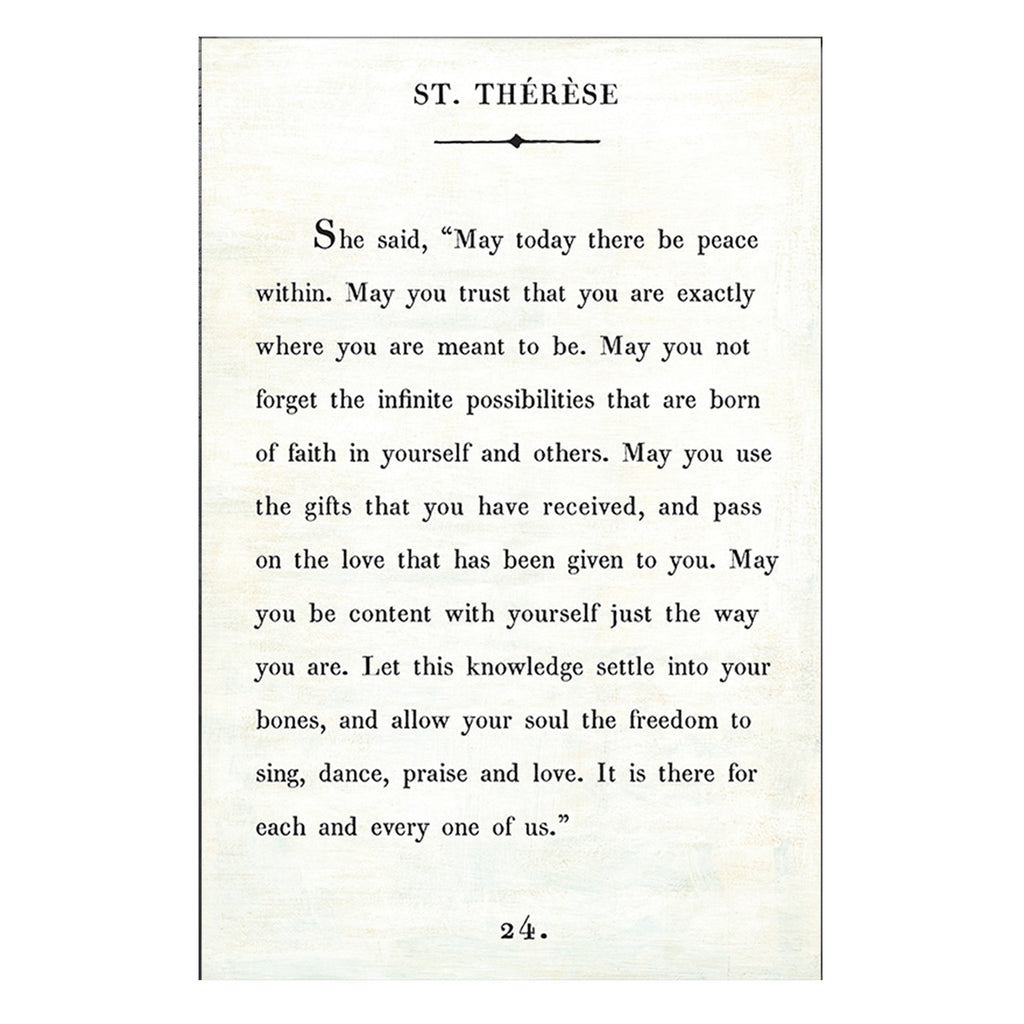 St Therese Art Print - Book Collection