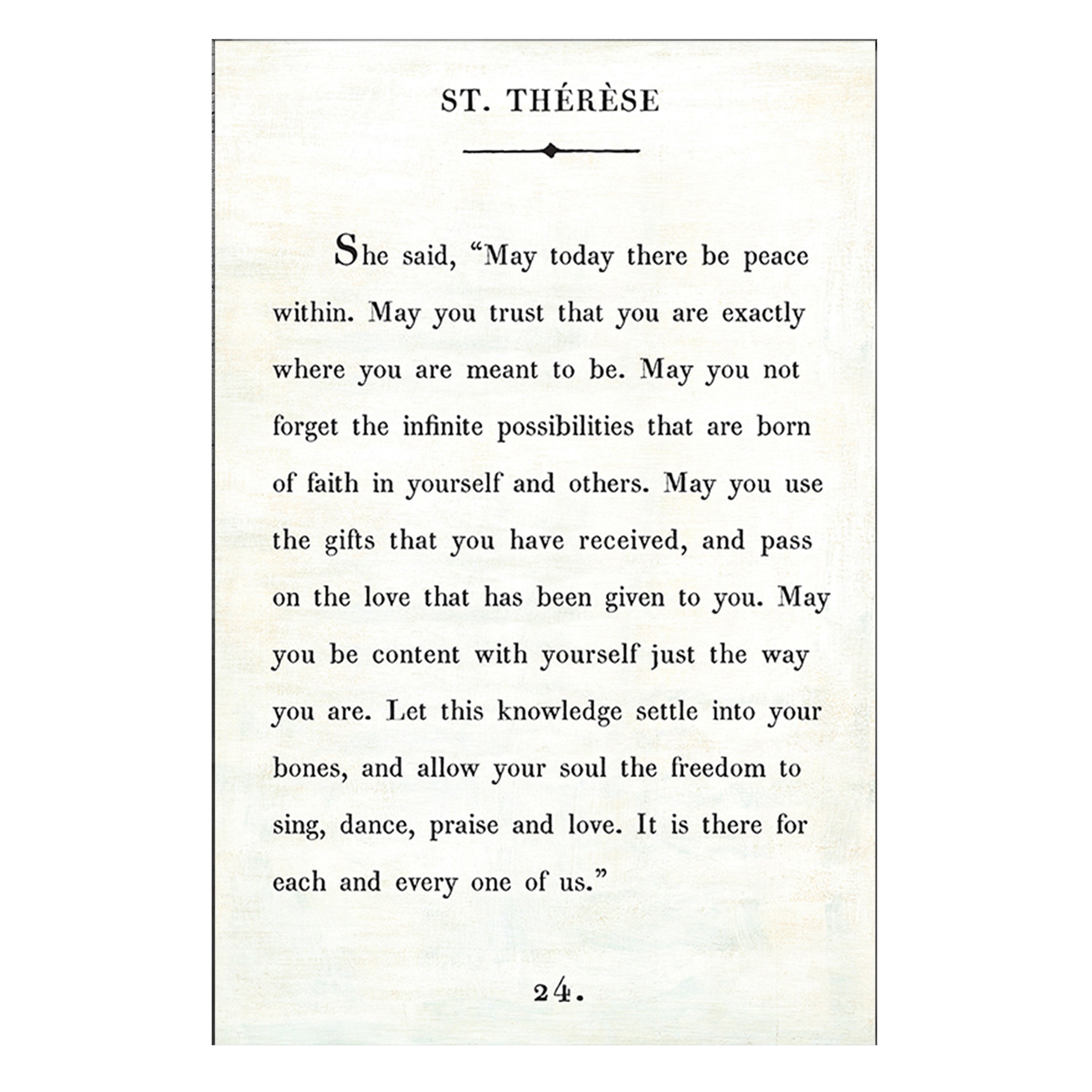 St. Therese - Book Collection - Art Print