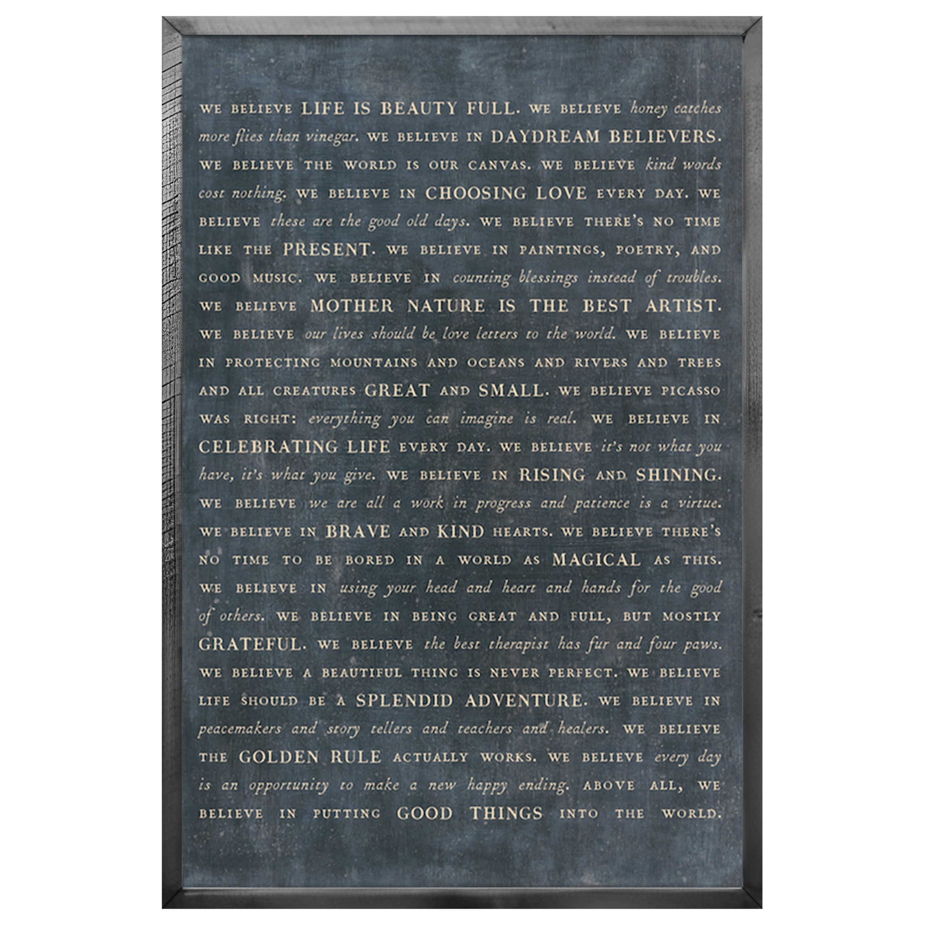 Sugarboo Manifesto - Book Collection (Grey Wood) - Art Print