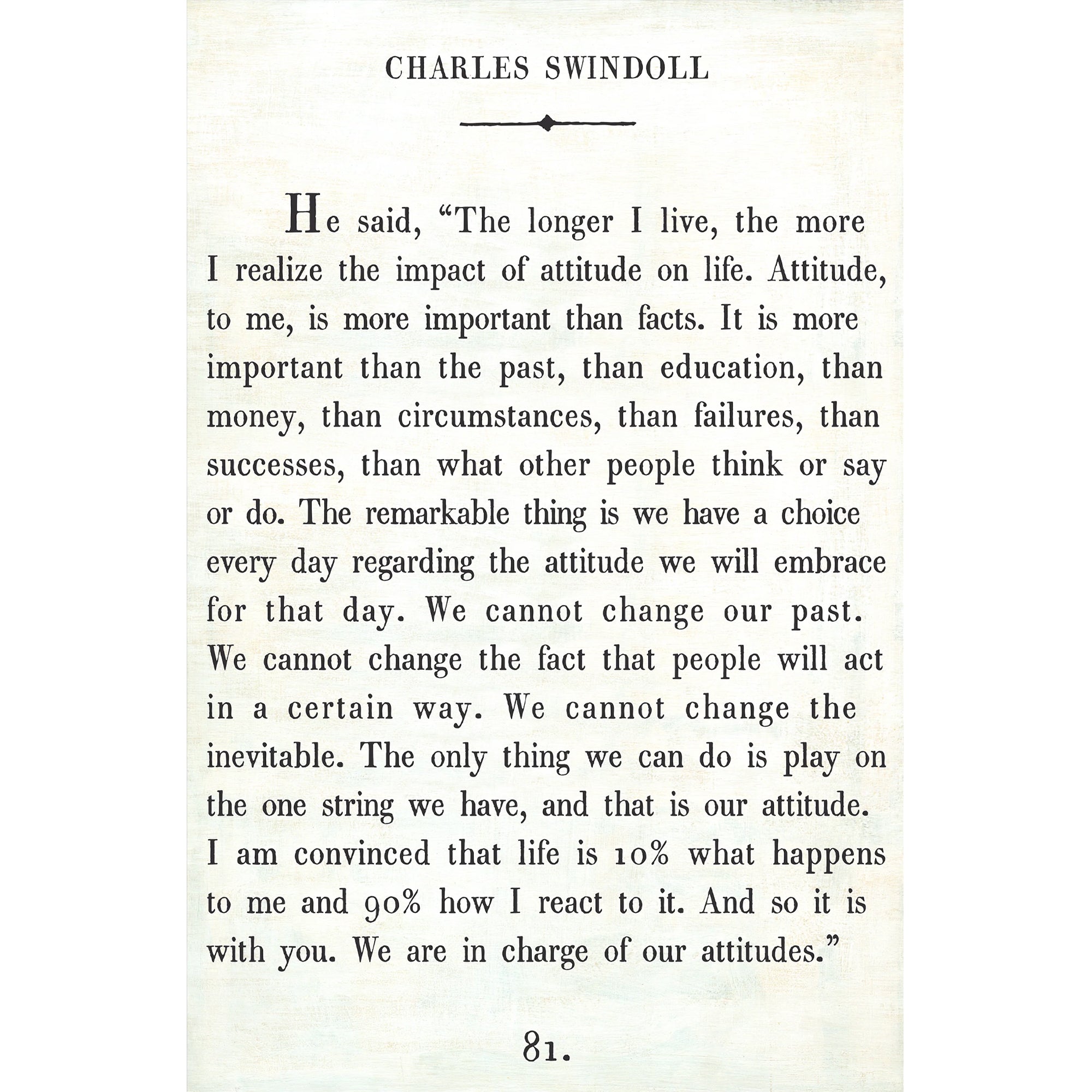 Charles Swindoll Art Print - Gallery Wrap