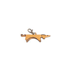 Tan Dachshund Leather Keychain