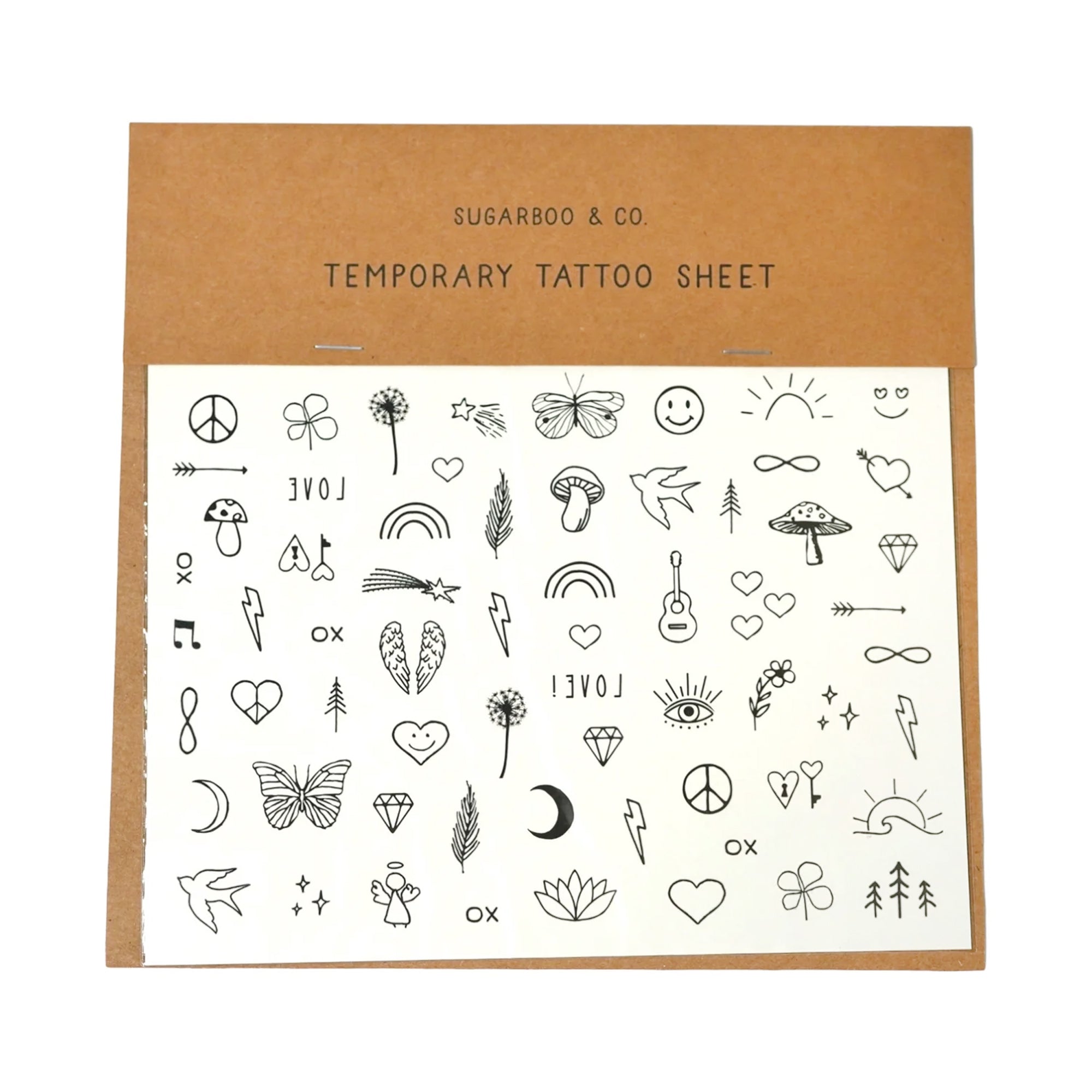 Symbols Temporary Tattoos- 6"x8" Sheet